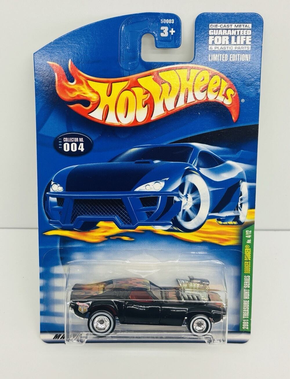 Hot Wheels TH Rodger Dodger 2001 Treasure Hunt Series #4 of 12 w/ Protector